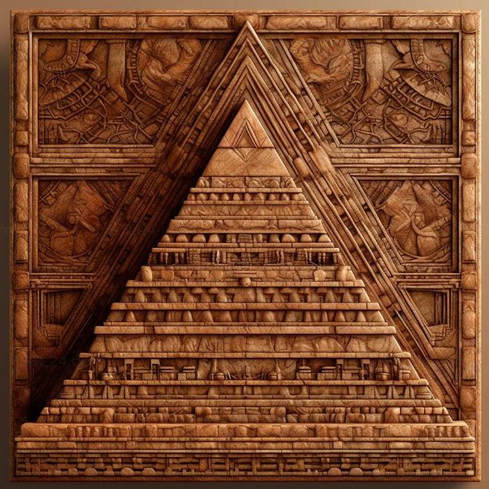 Patterns and decorations (stl Pyramica 4, PATTERN_184) 3D models for cnc